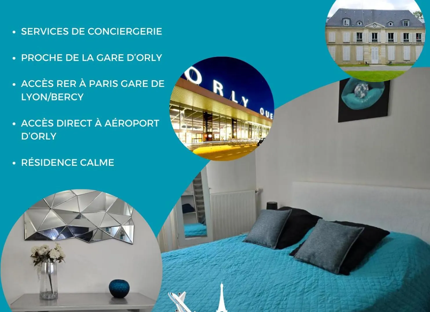 Sejour A Orly A 12 Minutes D'Orly Airport Et De Paris 14Eme - Aux Reflets Pastels Apartment